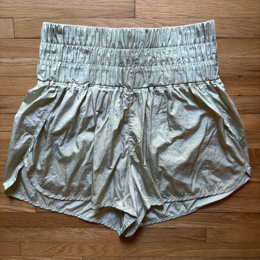FP Movement Free People The Way Home Shorts Green Mist XL Workout Run Casual